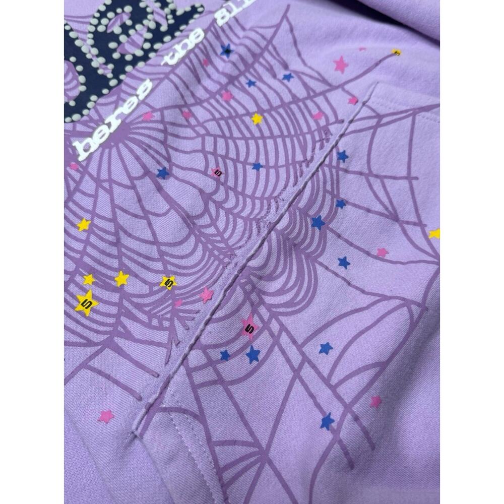Spider Acai Web Hoodie Size Small Purple Sp5der ( Stain) - Picture 4 of 11